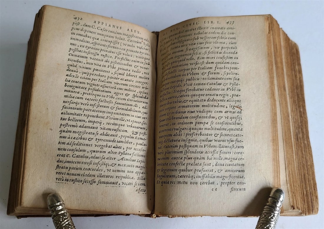 1588 APPIAN ROMAN HISTORY of FOREIGN WARS antique VELLUM in ITALIAN 16th CENTURY - 12
