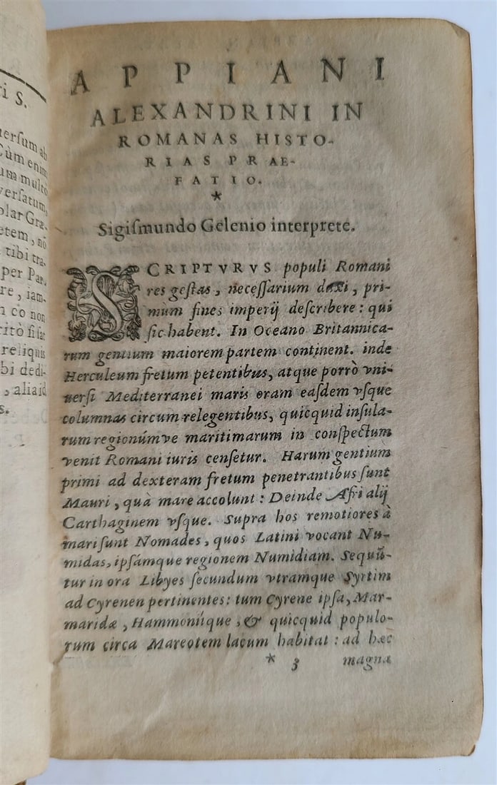 1588 APPIAN ROMAN HISTORY of FOREIGN WARS antique VELLUM in ITALIAN 16th CENTURY - 6