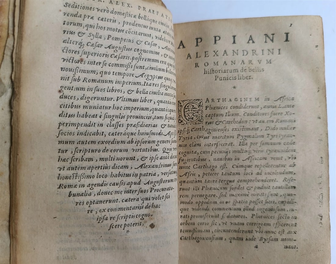 1588 APPIAN ROMAN HISTORY of FOREIGN WARS antique VELLUM in ITALIAN 16th CENTURY - 7