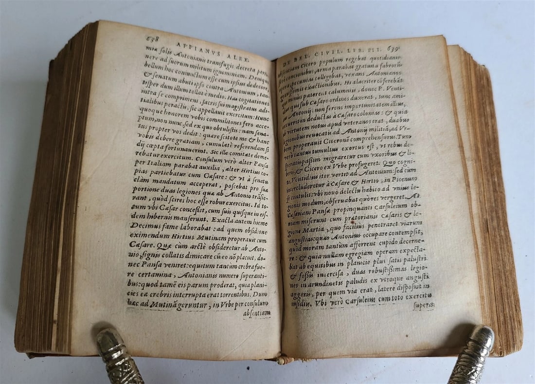 1588 APPIAN ROMAN HISTORY of FOREIGN WARS antique VELLUM in ITALIAN 16th CENTURY - 9