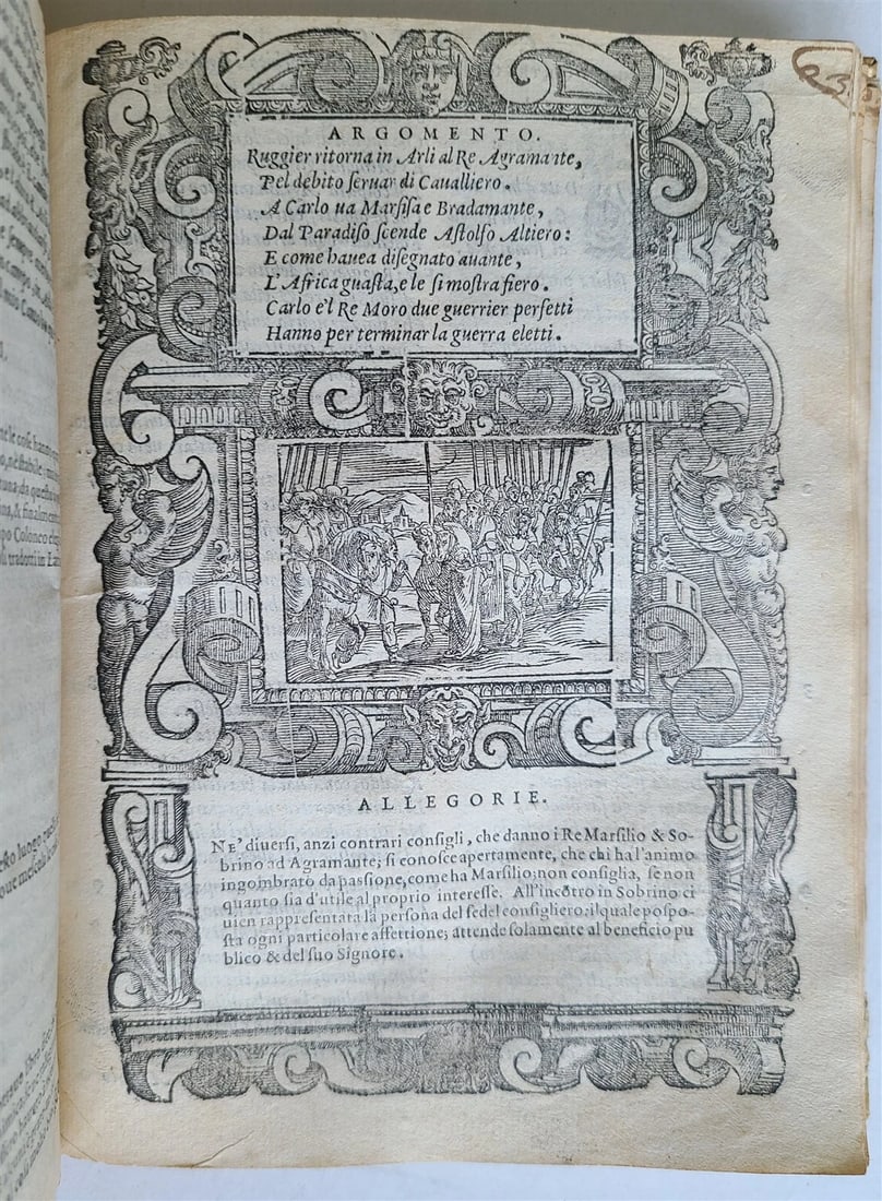 1583 ORLANDO FURIOSO by Ludovico ARIOSTO STRIKINGLY ILLUSTRATED antique vellum - 11
