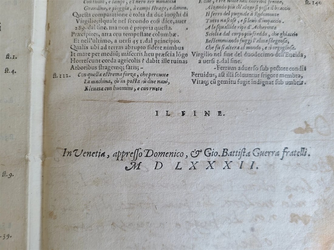 1583 ORLANDO FURIOSO by Ludovico ARIOSTO STRIKINGLY ILLUSTRATED antique vellum - 4
