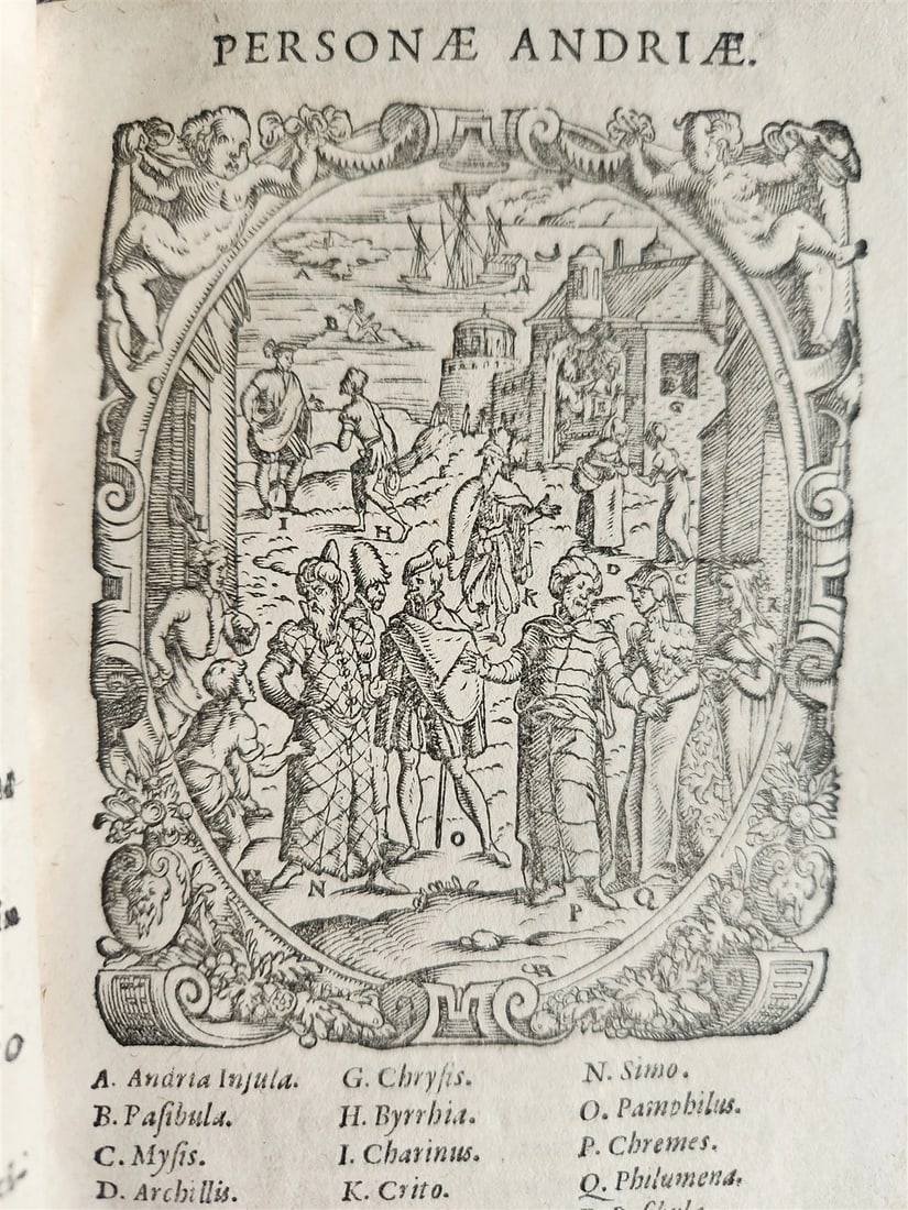 1598 COMEDIES of TERENCE ILLUSTRATED by AMMAN antique VELLUM MANUSCRIPT BINDING - 4