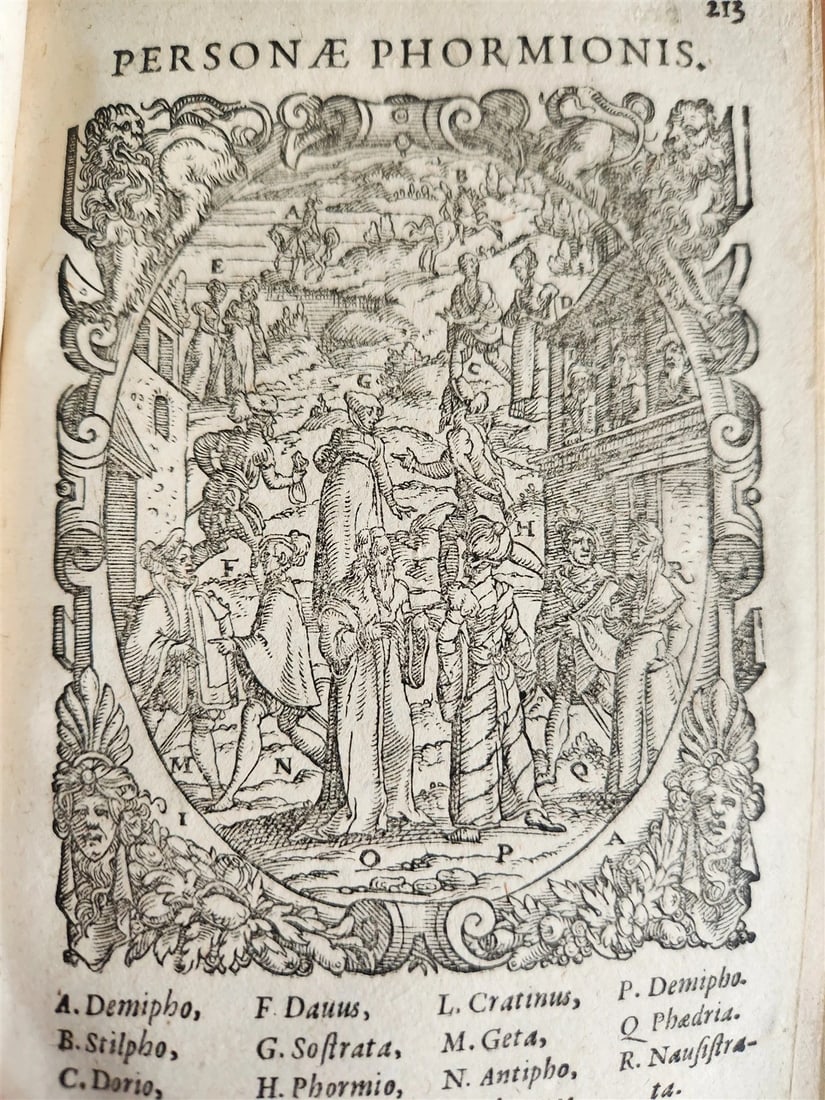 1598 COMEDIES of TERENCE ILLUSTRATED by AMMAN antique VELLUM MANUSCRIPT BINDING - 6