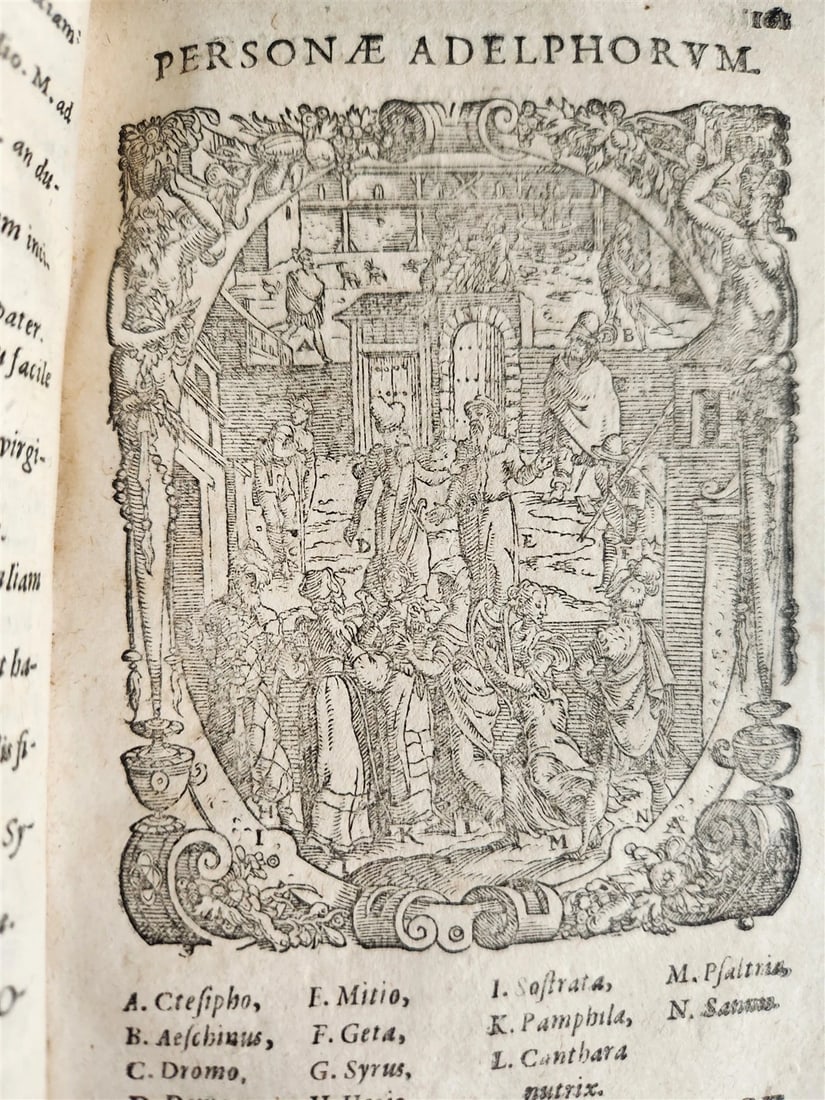 1598 COMEDIES of TERENCE ILLUSTRATED by AMMAN antique VELLUM MANUSCRIPT BINDING - 8