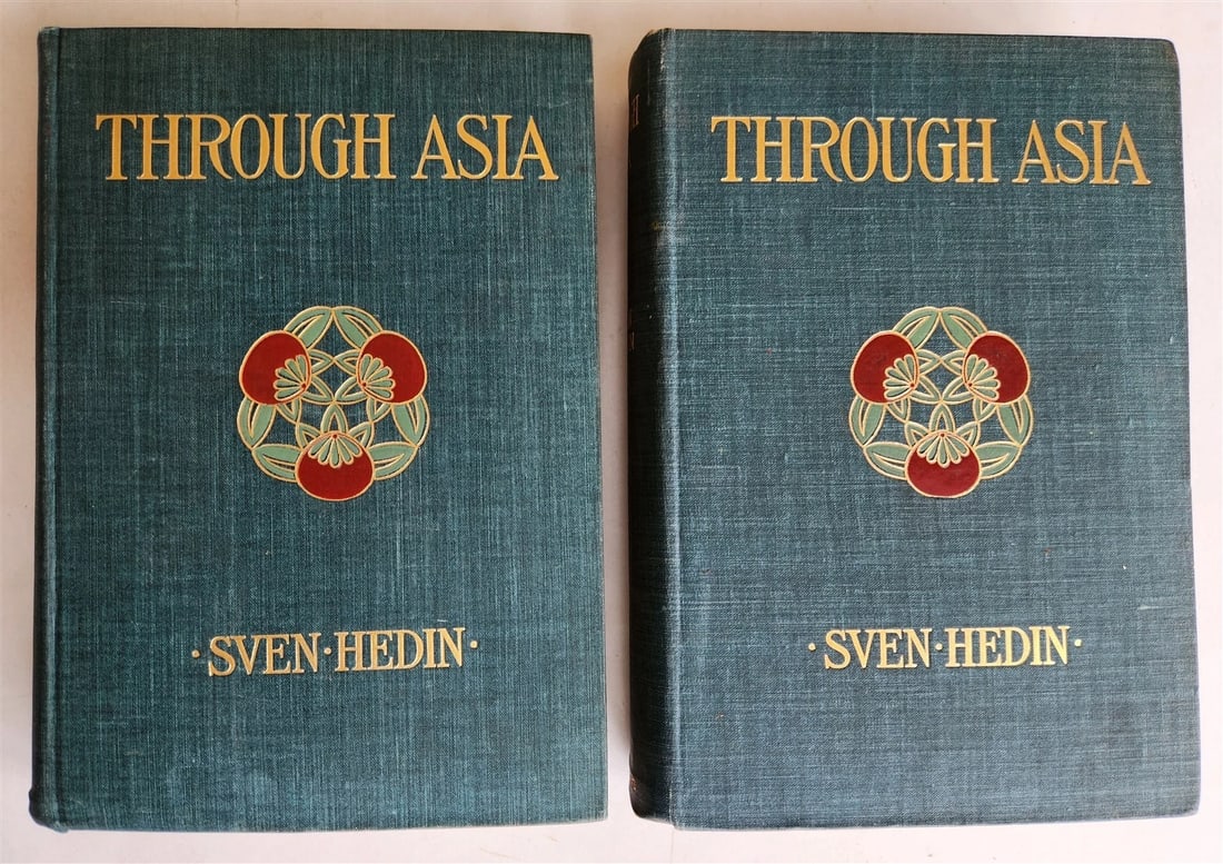1899 THROUGH ASIA by SVEN HEDIN antique ILLUSTRATED w/ 300 PICTURES 2 volumes: Hedin, Sven. Through Asia. New York and London; 1899 with Nearly 300 Illustrations From Sketched and Photographs by the Author. 2 volumes. Original decorative cloth. Untrimmed edges. Size: 6.5 by 9.5 