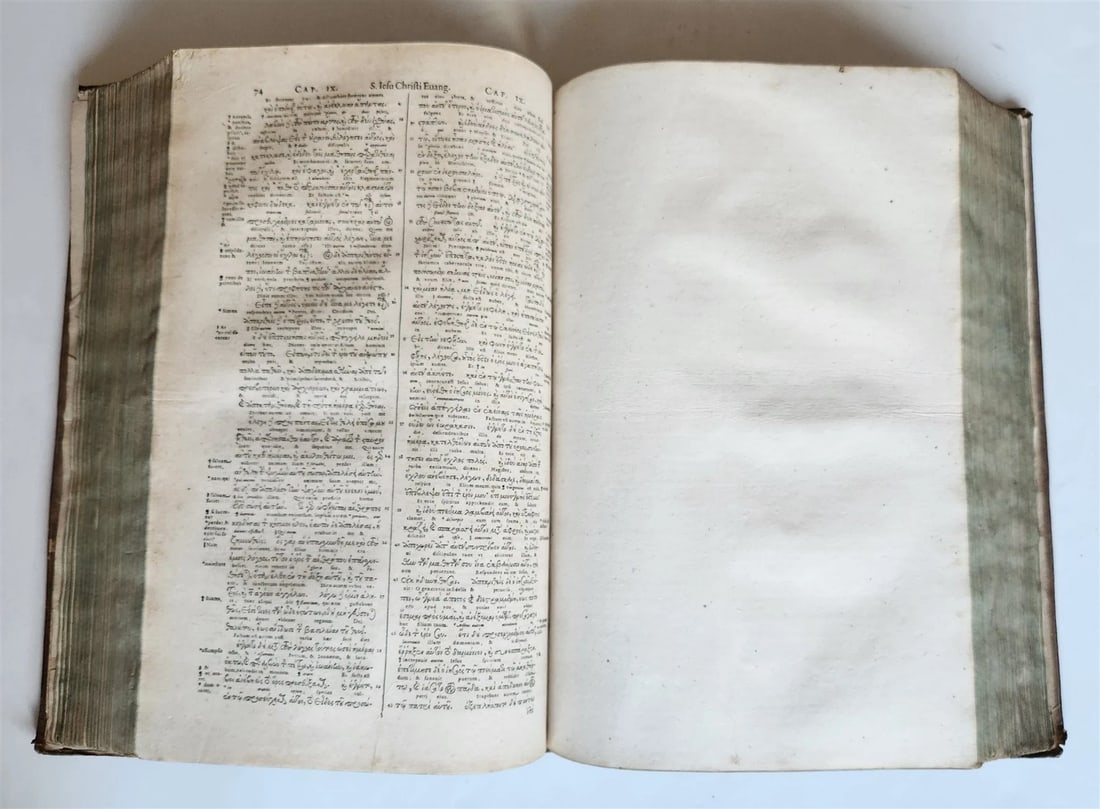 1619 BIBLE in GREEK antique BLIND TOOLED PIGSKIN BOUND FOLIO - 11