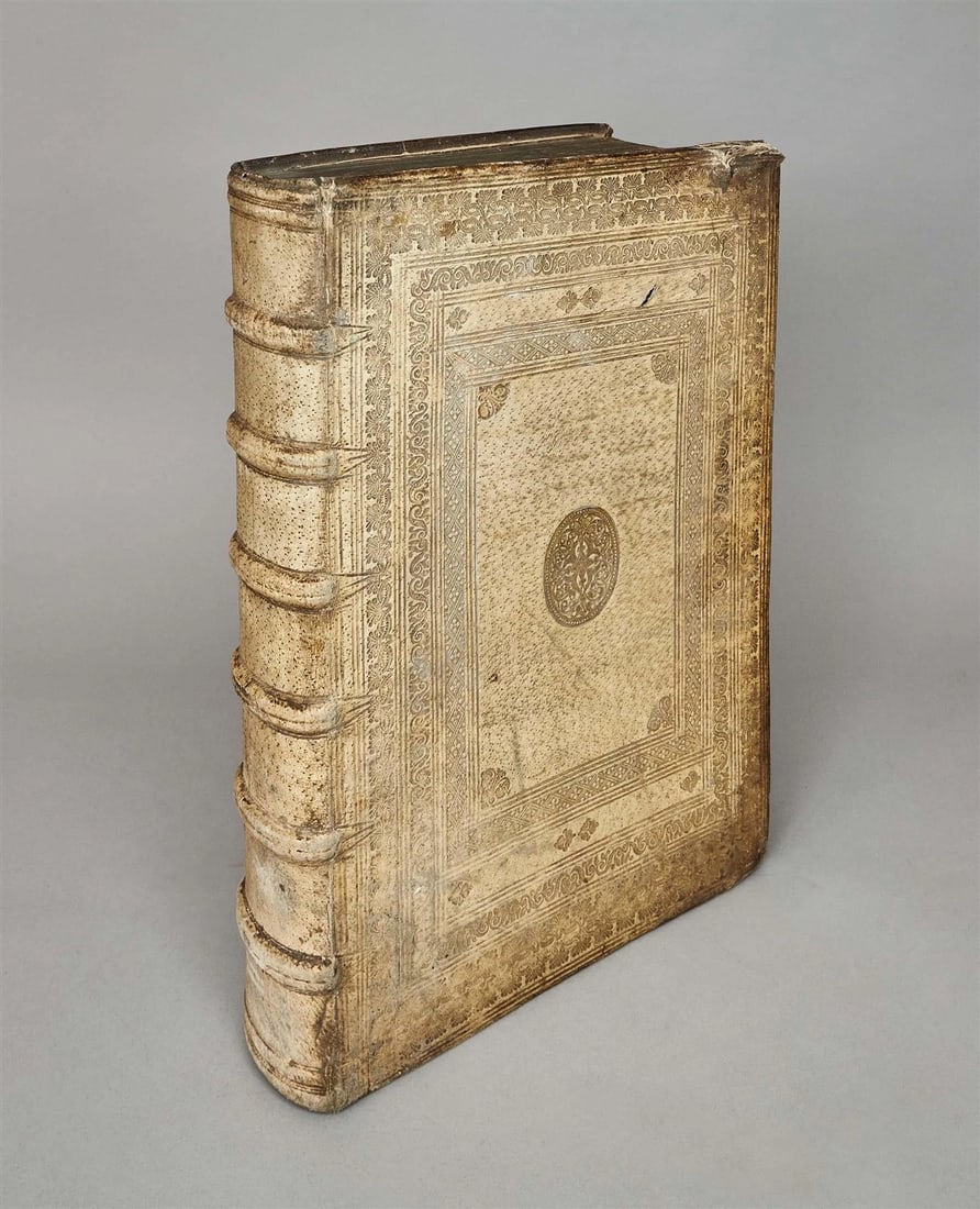 1619 BIBLE in GREEK antique BLIND TOOLED PIGSKIN BOUND FOLIO - 6