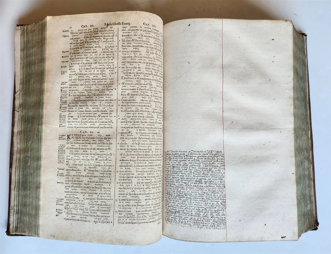 1619 BIBLE in GREEK antique BLIND TOOLED PIGSKIN BOUND FOLIO - 9