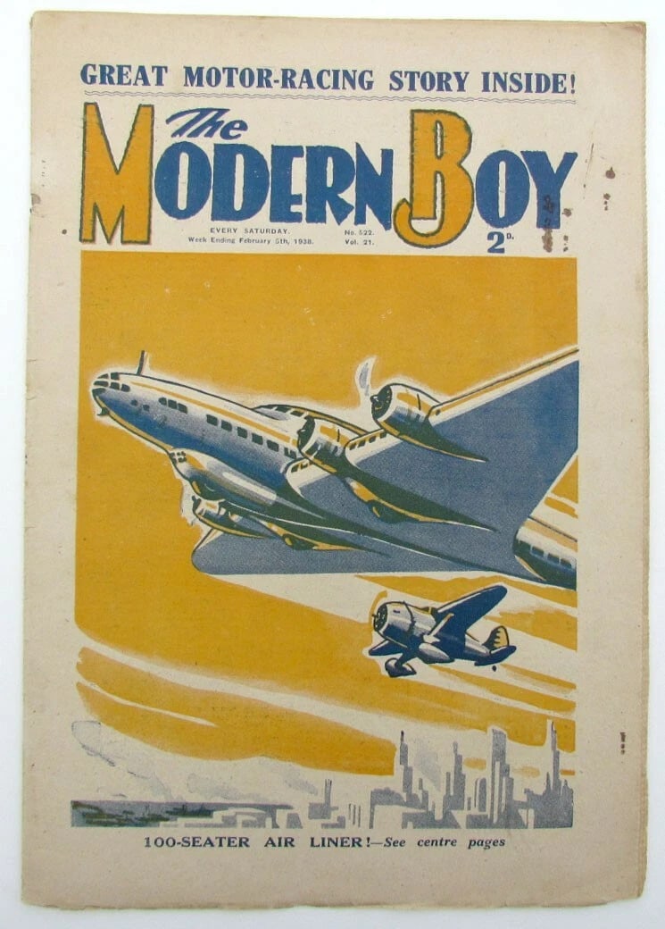 THE MODERN BOY February 1938 VINTAGE BRITISH MAGAZINE No. 522 Vol. 21 (1 of 2)