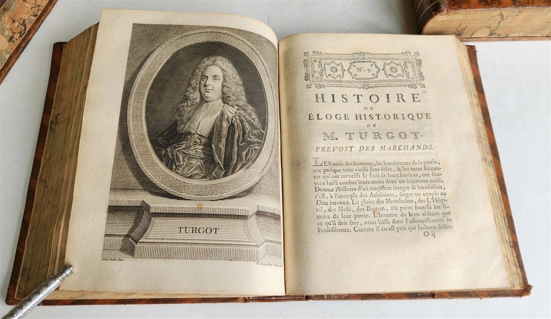 1777 ILLUSTRIOUS FRANCE or FRENCH PLUTARCH antique 3 volumes ILLUSTRATED - 11