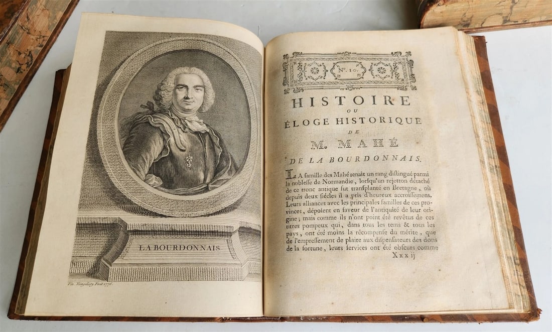 1777 ILLUSTRIOUS FRANCE or FRENCH PLUTARCH antique 3 volumes ILLUSTRATED - 12