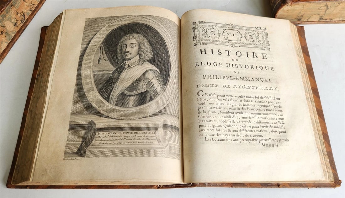 1777 ILLUSTRIOUS FRANCE or FRENCH PLUTARCH antique 3 volumes ILLUSTRATED - 13