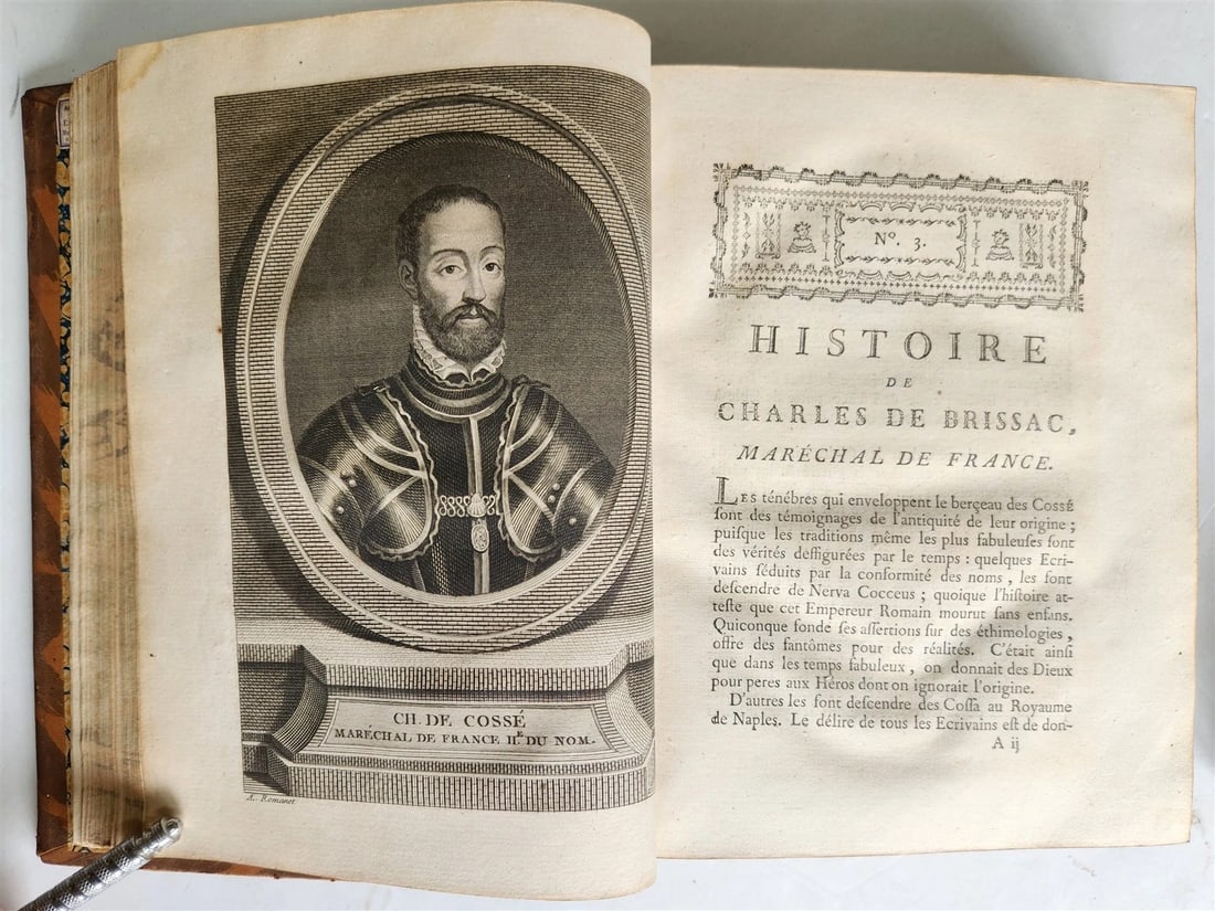 1777 ILLUSTRIOUS FRANCE or FRENCH PLUTARCH antique 3 volumes ILLUSTRATED - 17