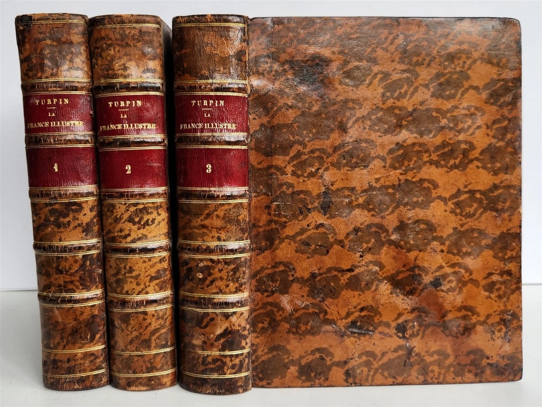 1777 ILLUSTRIOUS FRANCE or FRENCH PLUTARCH antique 3 volumes ILLUSTRATED (1 of 20)