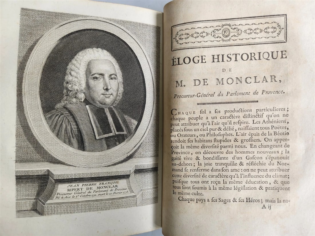 1777 ILLUSTRIOUS FRANCE or FRENCH PLUTARCH antique 3 volumes ILLUSTRATED - 20
