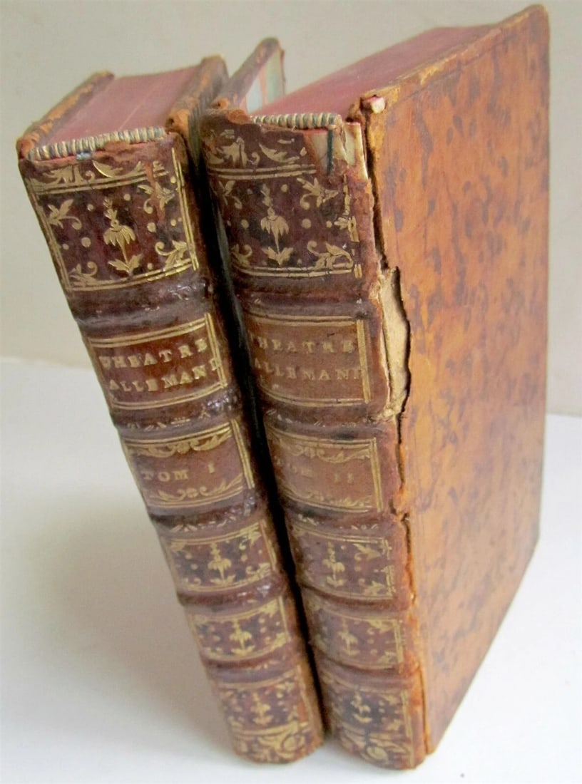GERMAN THEATRE 1772 2 volumes Theatre Allemand in FRENCH antique (1 of 6)
