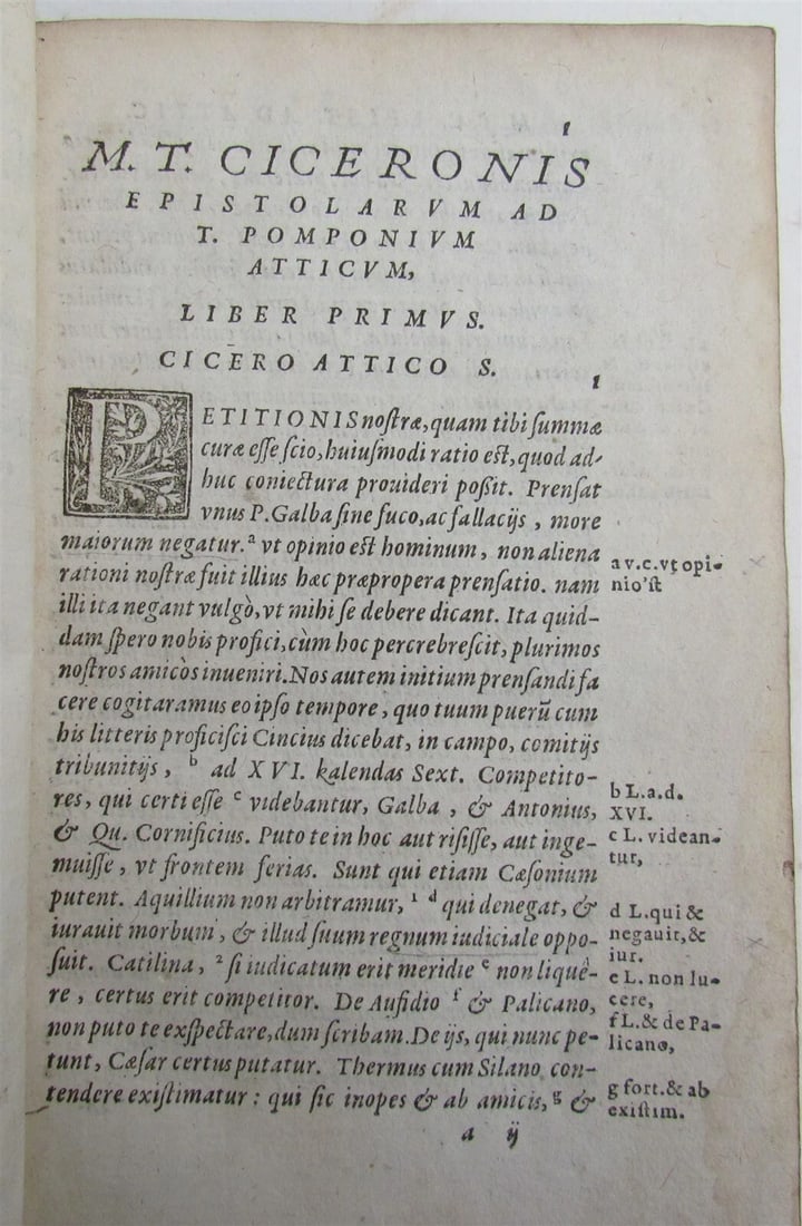 1581 CICERONIS AD ATTICUM 16th CENTURY CICERO - 7