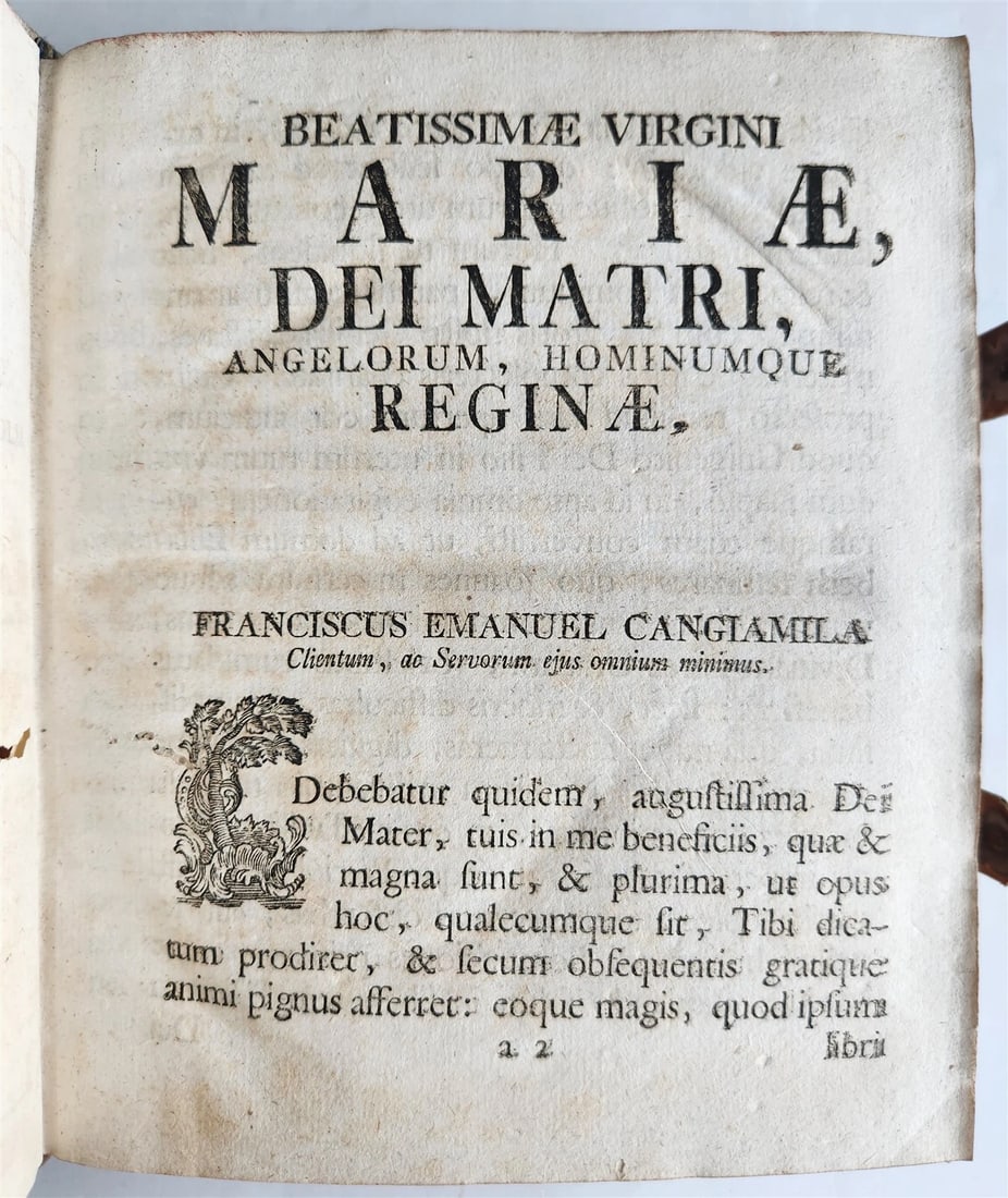 1764 EMBRYOLOGIA OBSTETRICS antique PIGSKIN BINDING w/ CLASPS - 10