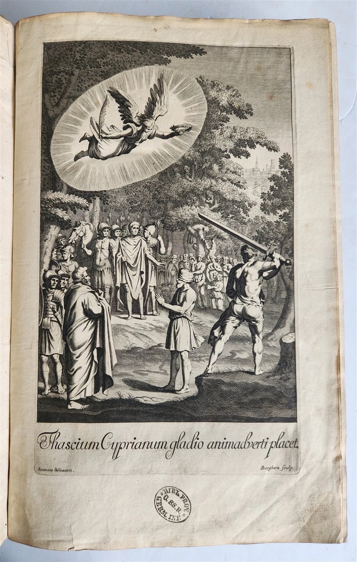 1682 WORKS of ST. CYPRIAN antique 17th CENTURY VELLUM BOUND FOLIO: Opera recognita & illustrata per Joannem Oxoniensem episcopum. Accedunt annales Cyprianici,..., brevis historia chronologice delineata per Joannem Cestriensem. Oxford, Sheldon ; 1682 4 pages, 14