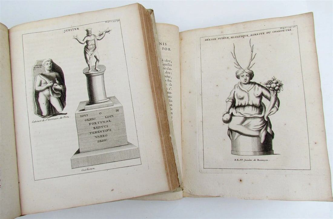 1727 Religion of Gauls ANCIENT CELTIC MYTHOLOGY 2 VOL antique ILLUSTRATED Vellum - 10