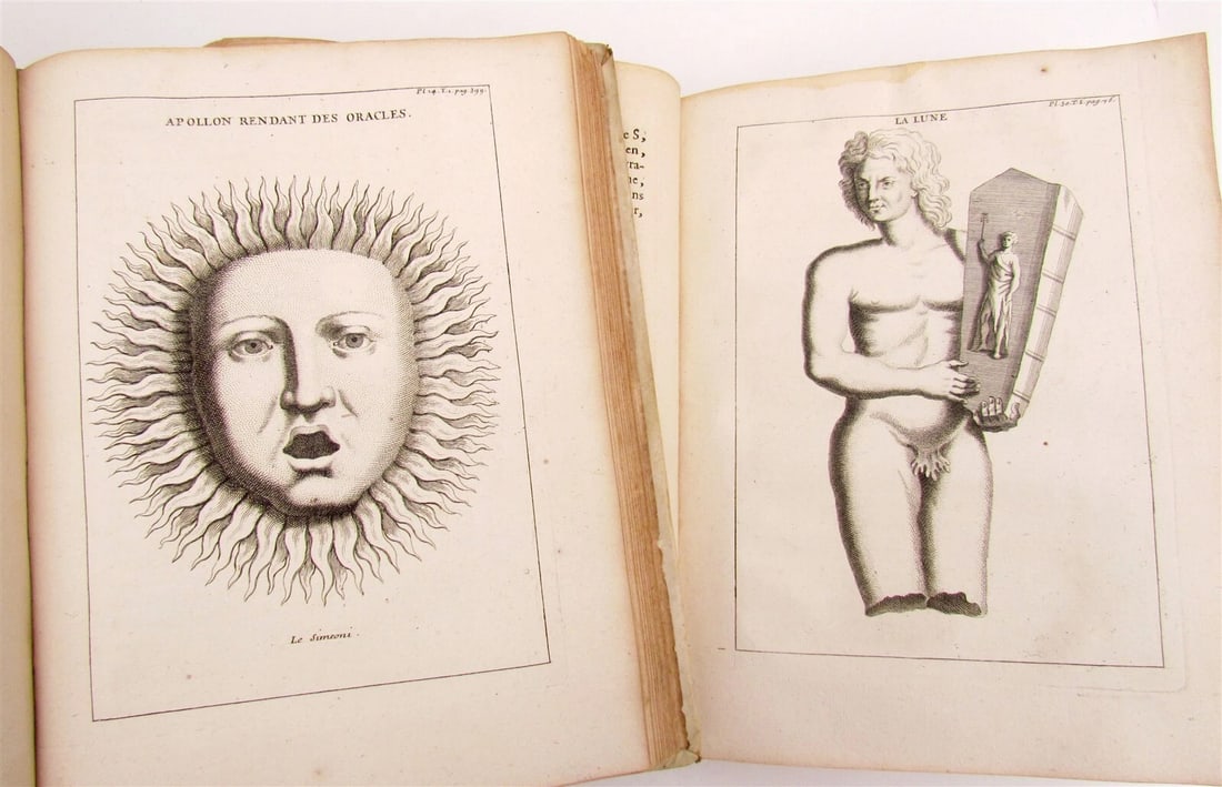 1727 Religion of Gauls ANCIENT CELTIC MYTHOLOGY 2 VOL antique ILLUSTRATED Vellum - 7