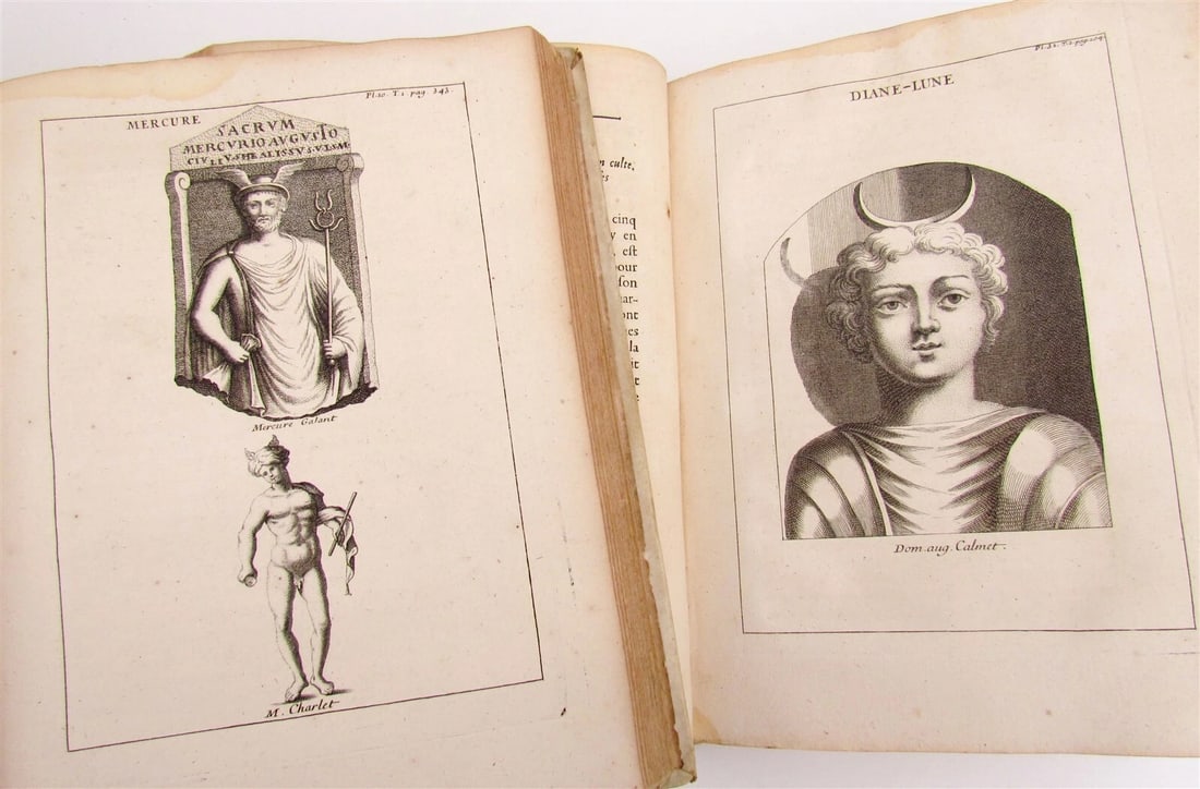1727 Religion of Gauls ANCIENT CELTIC MYTHOLOGY 2 VOL antique ILLUSTRATED Vellum - 8
