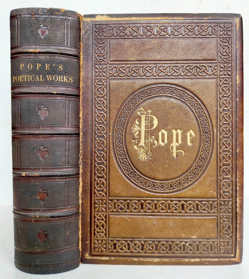 1848 COMPLETE POETICAL WORKS of ALEXANDER POPE antique in ENGLISH illustrated (1 of 11)
