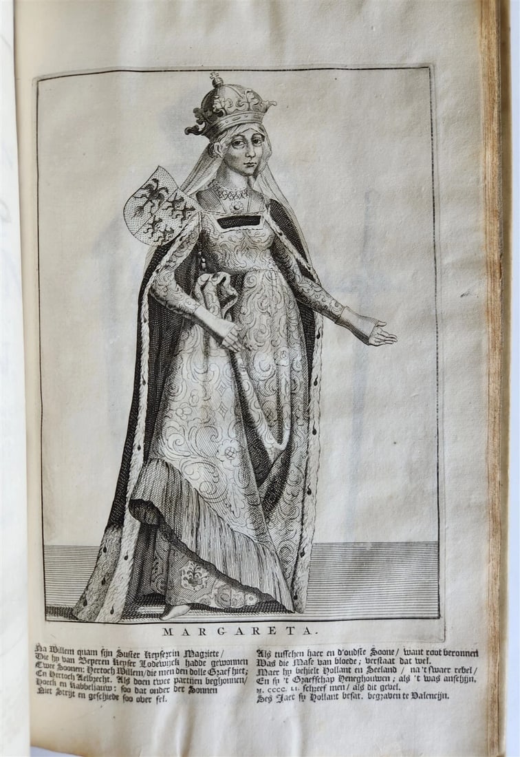 1699 CHRONICLE of COUNTS of HOLLAND antique ILLUSTRATED FOLIO vellum bound - 10