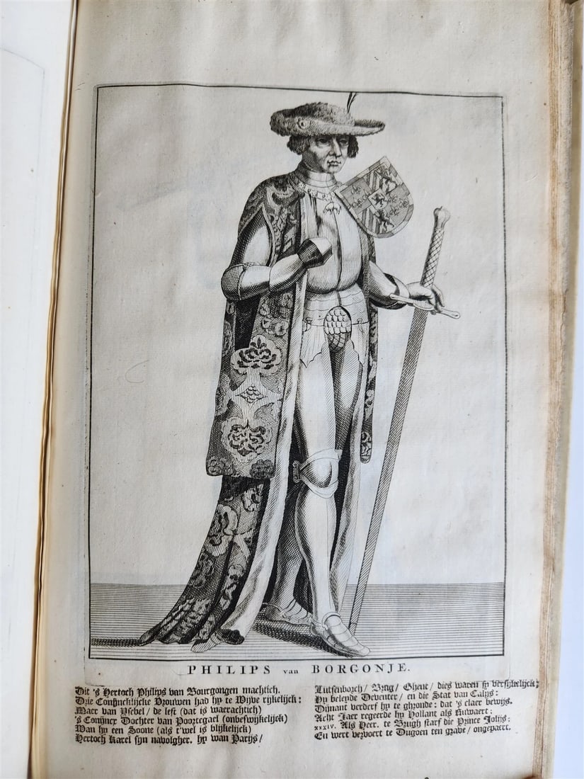 1699 CHRONICLE of COUNTS of HOLLAND antique ILLUSTRATED FOLIO vellum bound - 5
