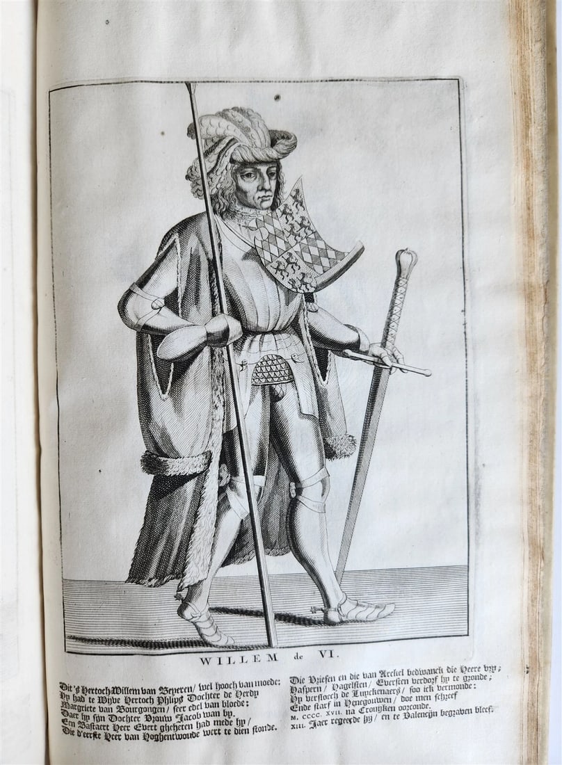 1699 CHRONICLE of COUNTS of HOLLAND antique ILLUSTRATED FOLIO vellum bound - 7