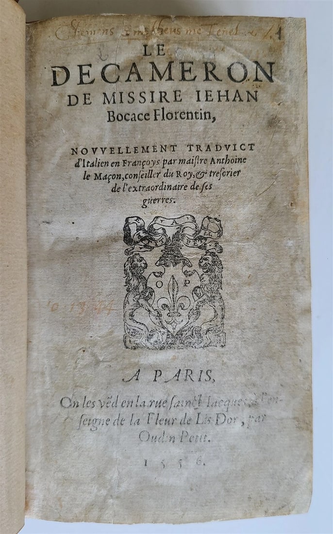1556 LE DECAMERON by Giovanni BOCCACCIO antique RARE 16th CENTURY (1 of 8)
