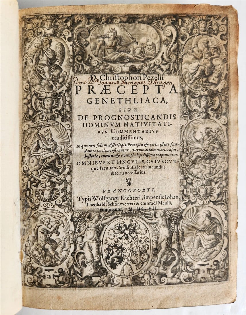 1607 ASTROLOGY by CHRISTOPH PEZEL antique ILLUSTRATED 17th CENTURY rare (1 of 16)