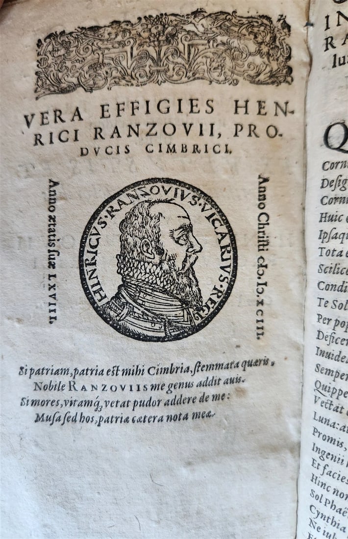 1602 ASTROLOGY TREATISE by Rantzau Henrik antique 17th CENTURY rare - 2