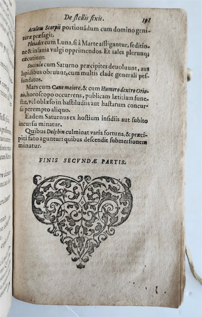 1602 ASTROLOGY TREATISE by Rantzau Henrik antique 17th CENTURY rare - 8