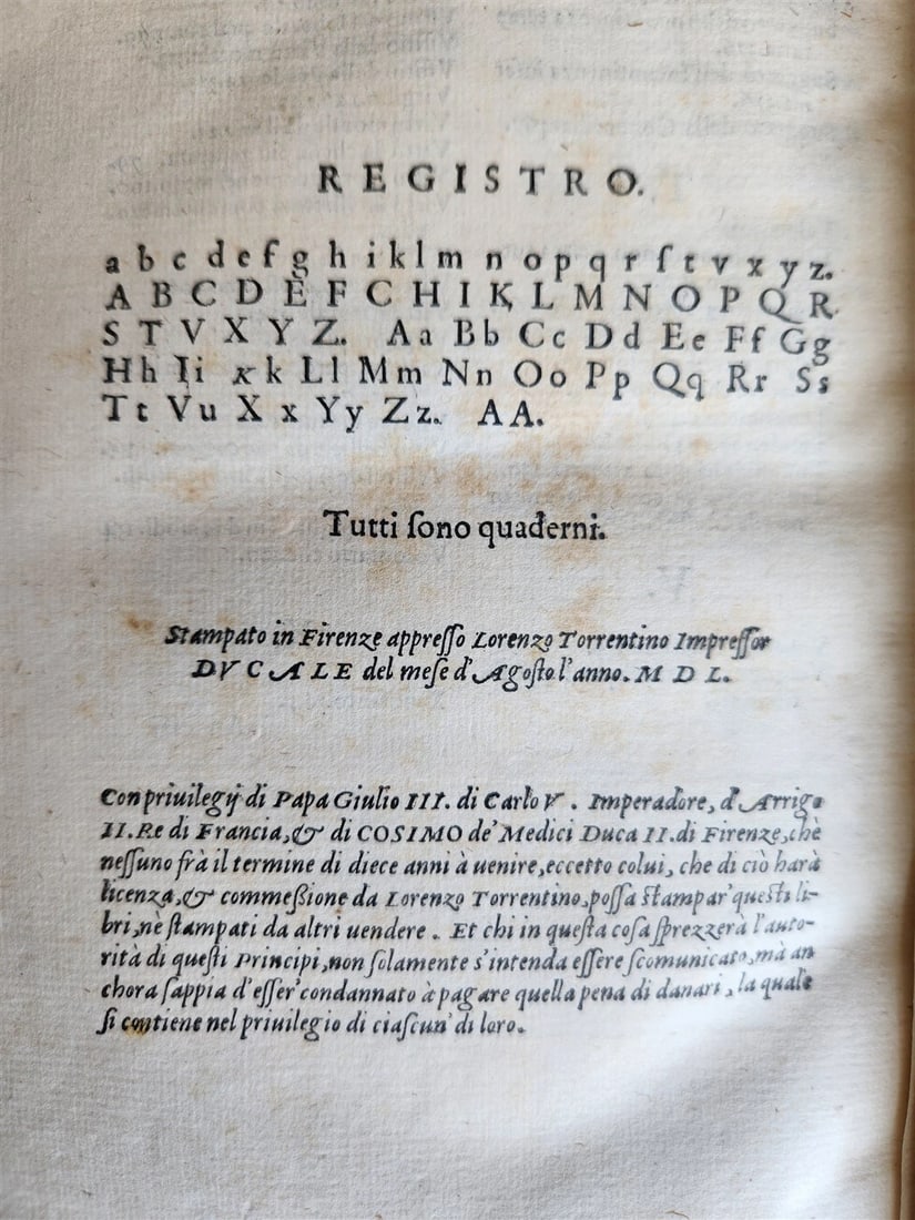 1550 ARISTOTLE L'ethica Tradotta in lingua vulgare antique ILLUSTRATED - 11
