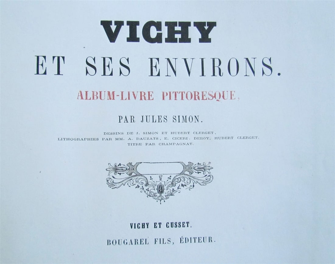 1890s PICTURESQUE VICHY FRANCE ILLUSTRATED album-livre pittoresque antique - 2