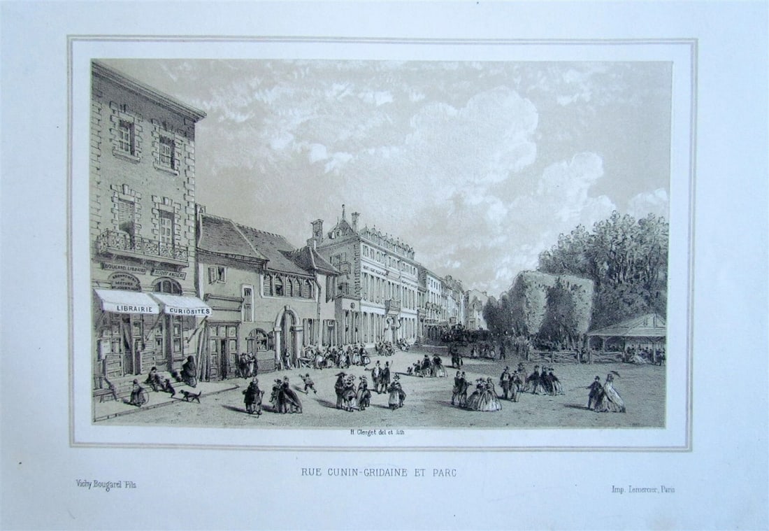1890s PICTURESQUE VICHY FRANCE ILLUSTRATED album-livre pittoresque antique - 3