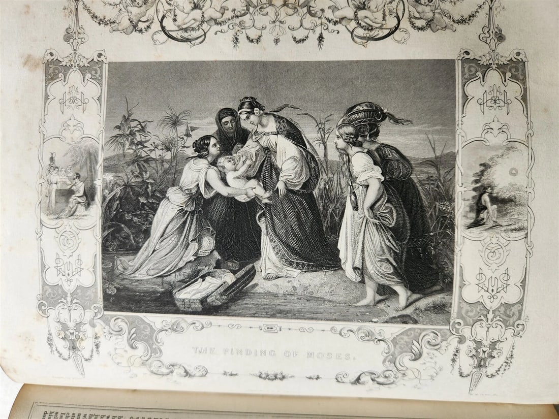 1850 BIBLE in ENGLISH FULLY ILLUSTRATED 3 VOLUMES antique by Rev. Matthew Henry - 19