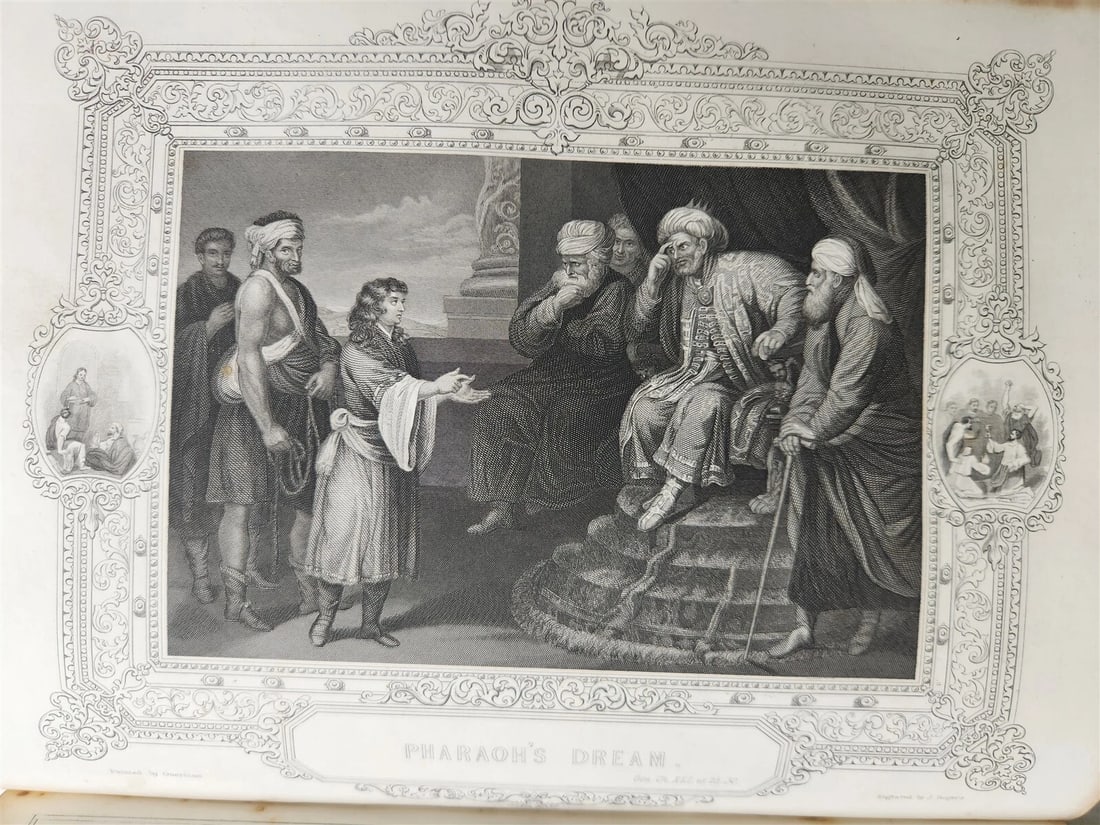 1850 BIBLE in ENGLISH FULLY ILLUSTRATED 3 VOLUMES antique by Rev. Matthew Henry - 20