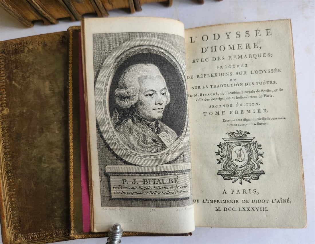 1787 HOMER ILLIAD & ODYSSEY ILLUSTRATED antique FERDINAND ZEPPELIN PROVENANCE - 3