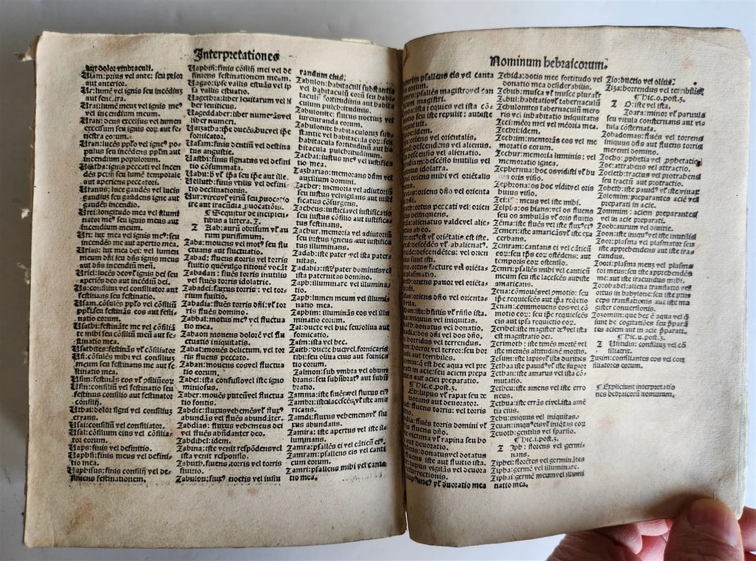 1519 BIBLE in LATIN POST-INCUNABULA antique rare w/ WOODCUTS - 17