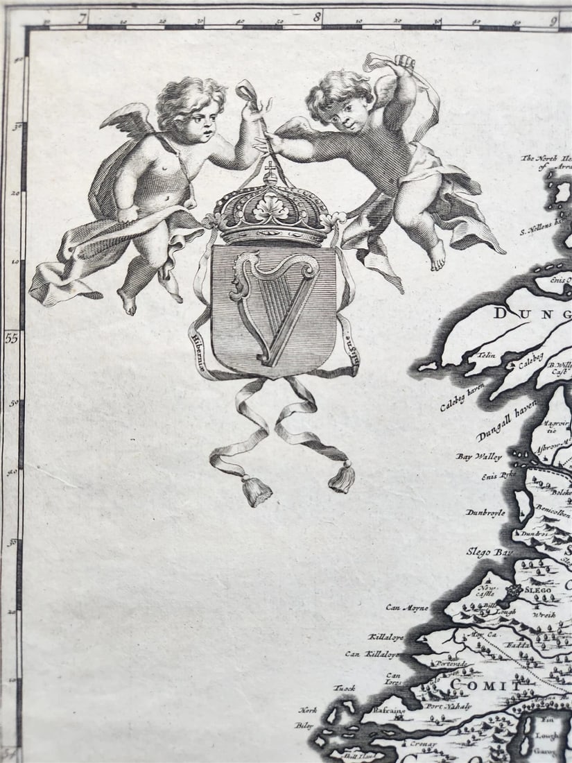 1682 antique MAP of IRELAND FREDERICK DE WIT antique AUTHENTIC REGNUM HIBERNIA - 3