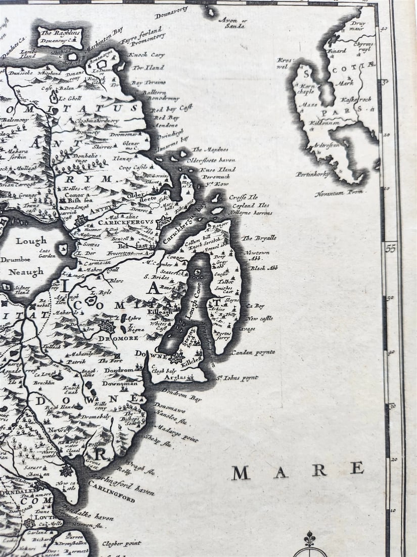1682 antique MAP of IRELAND FREDERICK DE WIT antique AUTHENTIC REGNUM HIBERNIA - 4