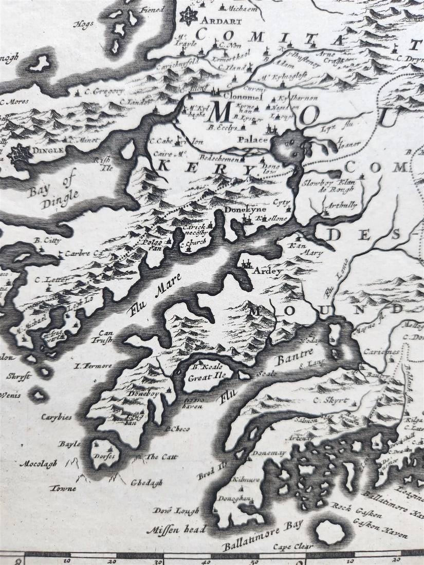 1682 antique MAP of IRELAND FREDERICK DE WIT antique AUTHENTIC REGNUM HIBERNIA - 6