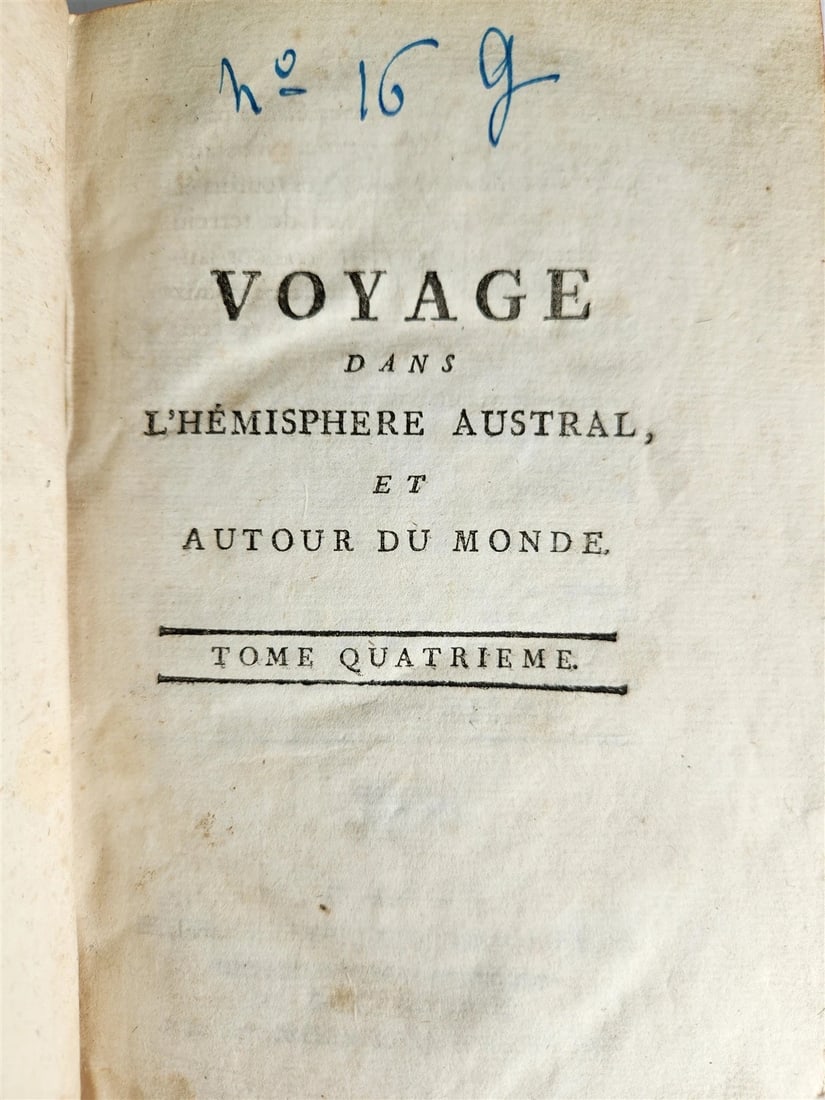 1778 CAPTAIN COOK SECOND VOYAGE 6 VOLUMES antique in French - 4