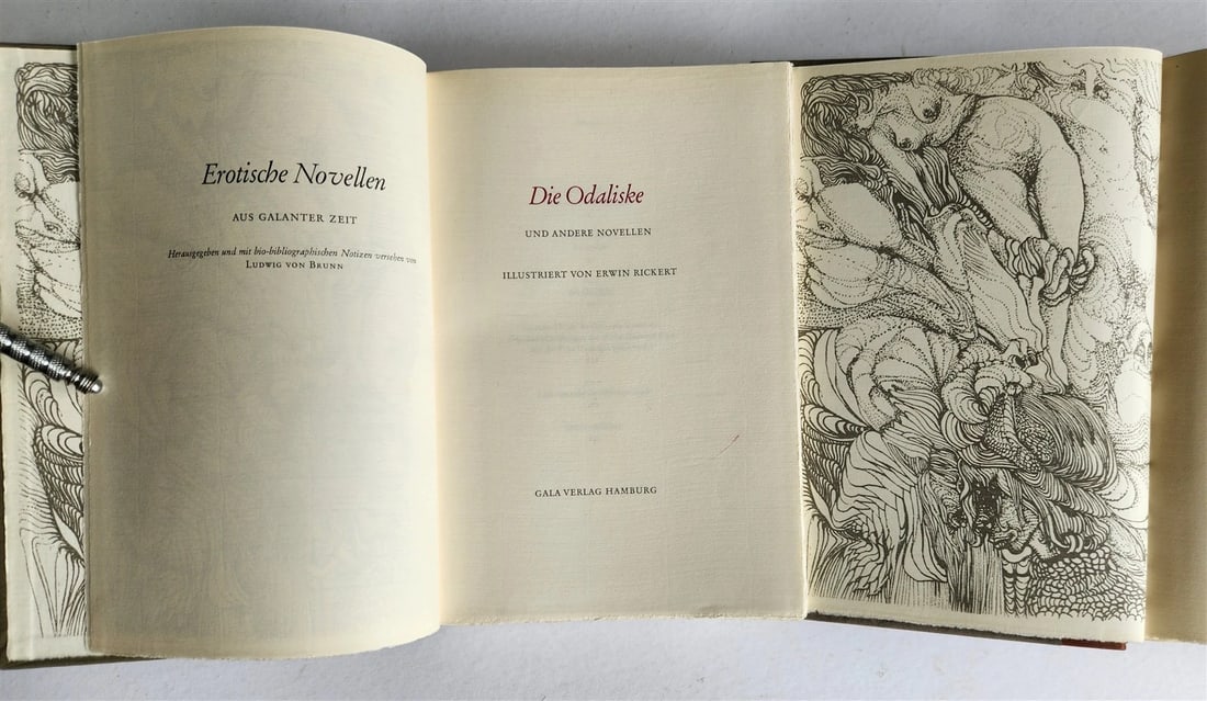1966 EROTIC NOVELLAS antique 3 volumes ILLUSTRATED by E. Rickert LTD EDITION (1 of 20)