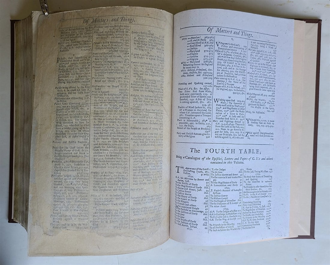 1694 George Fox's Journal antique FOLIO Account of Life Travels Sufferings - 7