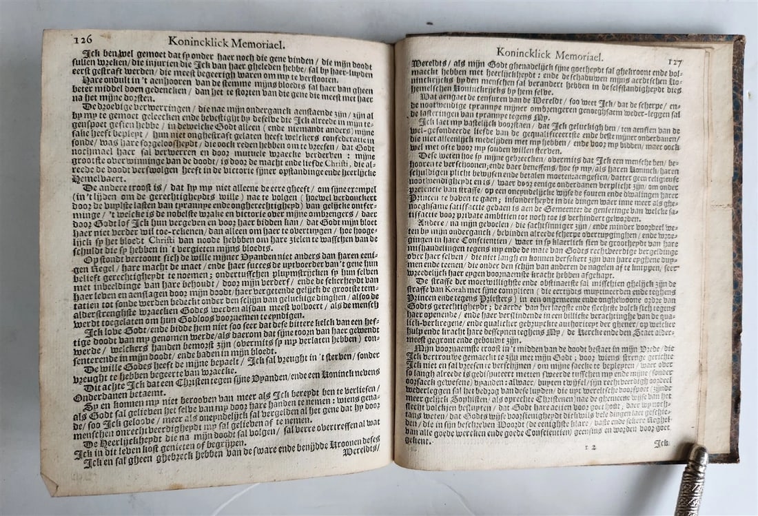 1649 Eikon Basilike Konincklick Memoriael Carolus Stuart antique in DUTCH - 7