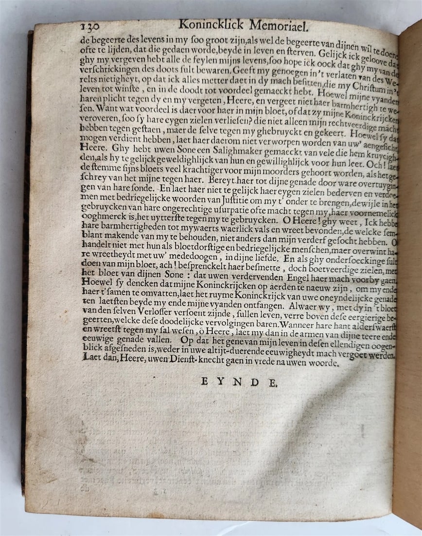 1649 Eikon Basilike Konincklick Memoriael Carolus Stuart antique in DUTCH - 8